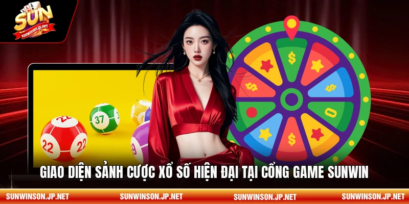 Giao diện sảnh cược xổ số hiện đại tại cổng game Sunwin