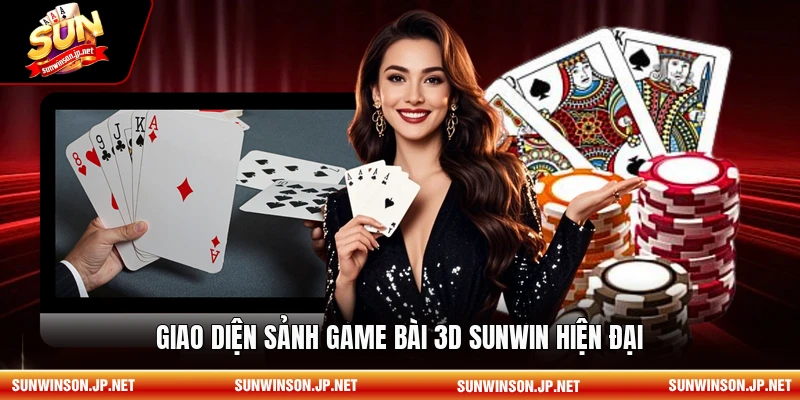 Giao diện sảnh Game Bài 3D sunwin hiện đại.